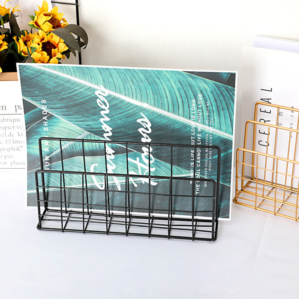 Magazine Holder Rack - Organisateur de bureau en métal pour