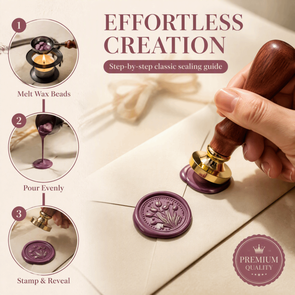 Wax Seal Stamp Set - Ensemble de 20 tampons de sceau
