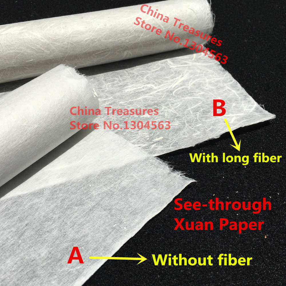 Ink Blotter Paper - Papier de riz chinois transparent Qingshui,