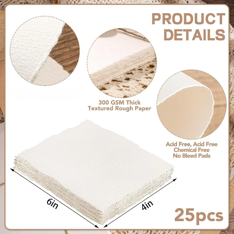 Ink Blotter Paper - 25 feuilles de papier aquarelle, papier